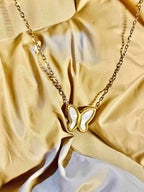 luxury gold plated exquisite titanium steel necklace