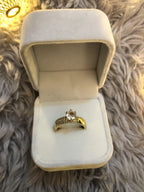 Hot-Selling 18K Gold-Plated Full Diamond Luxury Ring for Women