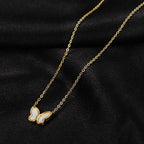 luxury gold plated exquisite titanium steel necklace