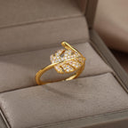 Cross-Border Hot-Selling 18K Gold-Plated Full Diamond with box