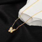 luxury gold plated exquisite titanium steel necklace