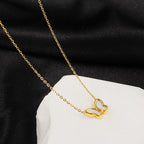 luxury gold plated exquisite titanium steel necklace