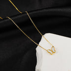 luxury gold plated exquisite titanium steel necklace