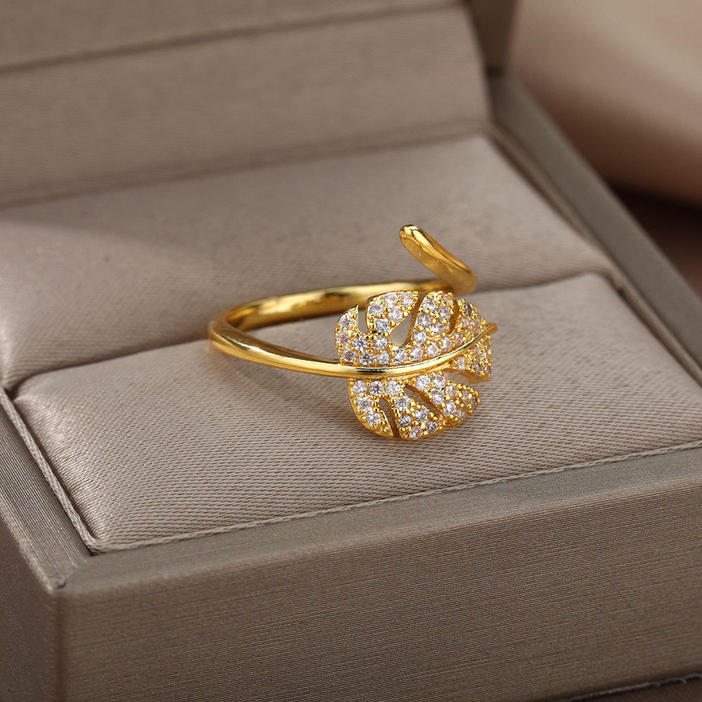 Cross-Border Hot-Selling 18K Gold-Plated Full Diamond with box