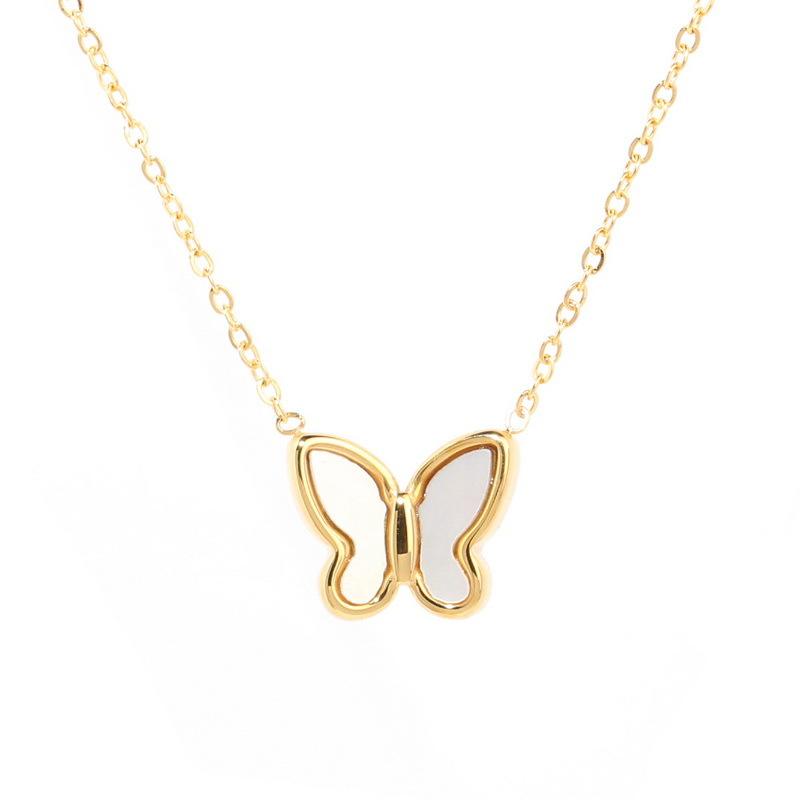 luxury gold plated exquisite titanium steel necklace